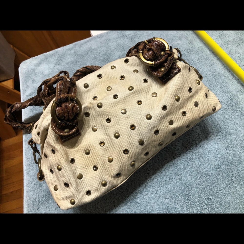 2/20! Red name brand Braided handles w brass hardware & studs. Summer sale!